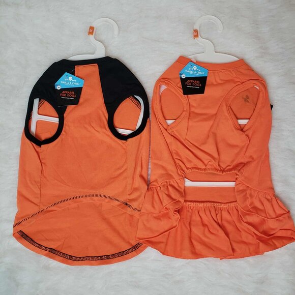 🟠Thrills & Chills Halloween Dog Apparel - Glow in Dark Shirt & Reflective Dress - Picture 2 of 15